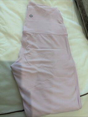 Lululemon High-Rise Leggings in Pale Pink